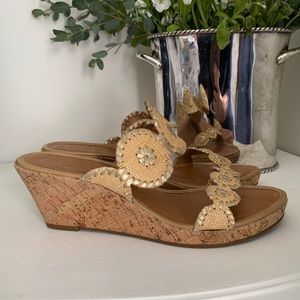 Jack Rogers Lauren Wedge Sandal in Natural Cork